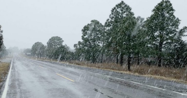 Reportan temperatura de 13.5 grados bajo cero en Durango