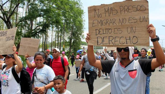 Quinta caravana migrante avanza seis horas y es disuelta en sureste de México