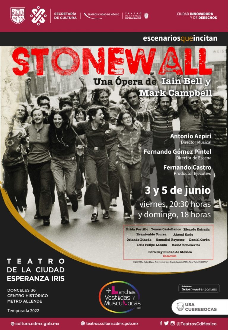 EL TEATRO DE LA CIUDAD ESPERANZA IRIS RECIBE A LA ÓPERA STONEWALL, QUE CONMEMORA EL ORIGEN DE LAS MARCHAS DEL ORGULLO