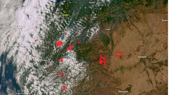 España sufre la peor campaña de incendios desde 2012, según datos satelitales